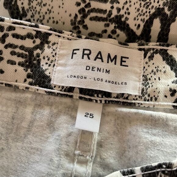 FRAME Ali cropped snake-print high-rise skinny jeans - Picture 5 of 8